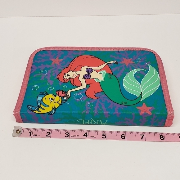 Disney 5.5" x 8.5" Little Mermaid Zippered Pencil Case with Pencils Vintage - Picture 13 of 14